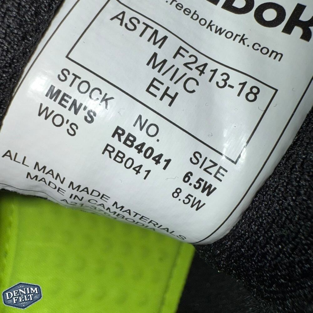 Reebok Women's Black Astroride Work Safety‎ Steel Toe Slip Resistant Shoe | NEW - Picture 10 of 10